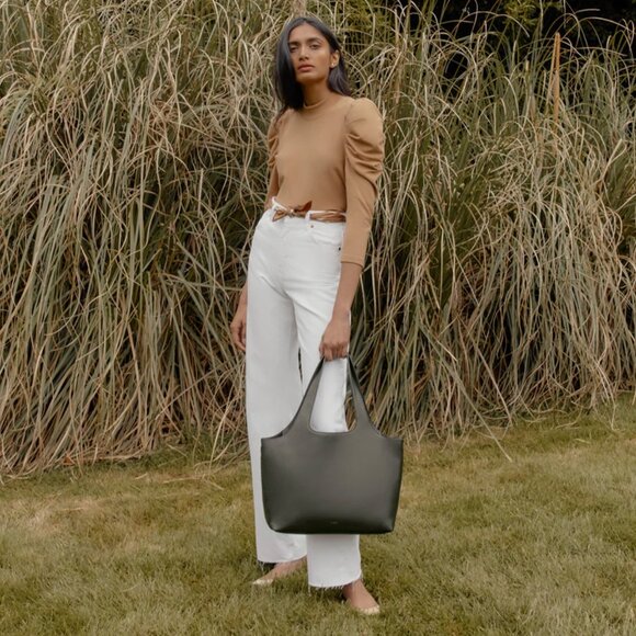 Cuyana System Tote - 16 inch Dark Olive - Picture 1 of 5